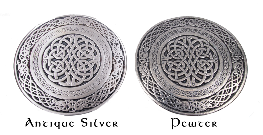 Urban Backwoods Fibbia Cintura In Metallo Celtic Knot III - Motivo Celtico, Dimensioni 86 X 58 Mm, Adatta Per Cinture Larghe Fino A 4 Cm