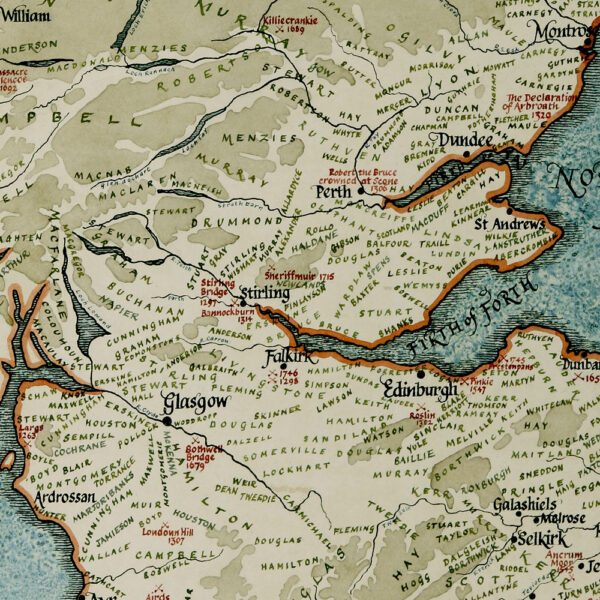 Clan Map of Scotland detail