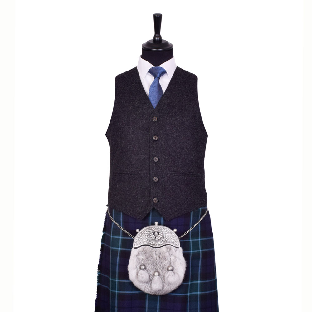 Argyll Charcoal Tweed waistcoat