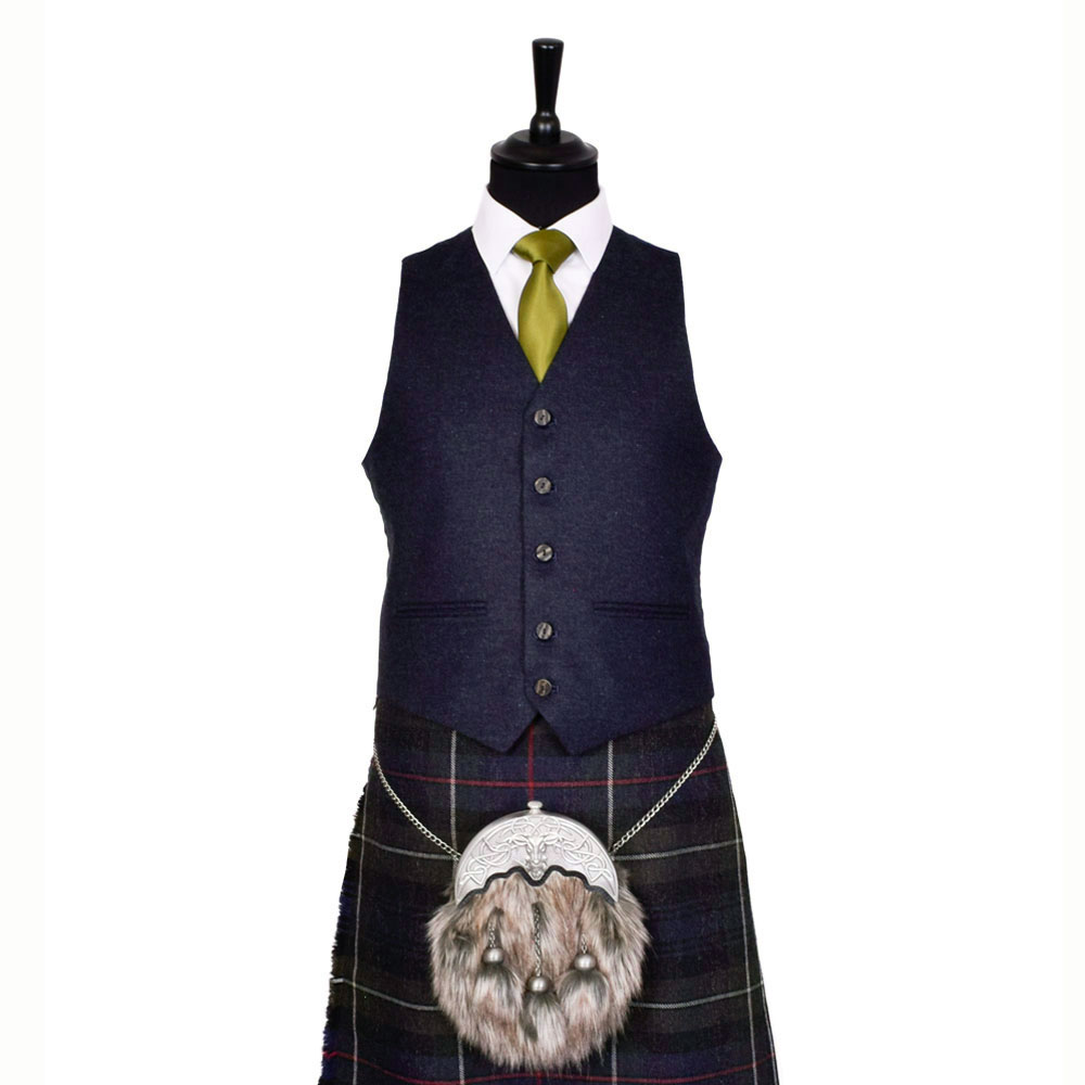 Argyll Elgin Blue Tweed waistcoat
