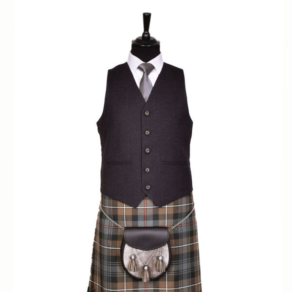 Braemar Charcoal Arrochar Tweed waistcoat