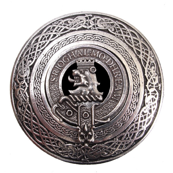 Circular Clan Crest Belt Buckle shown with MacGregor crest