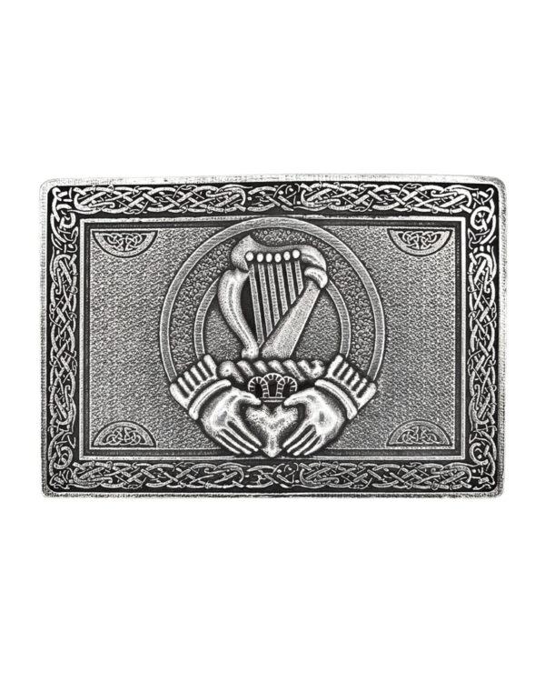 Irish Harp and Claddagh Belt Buckle