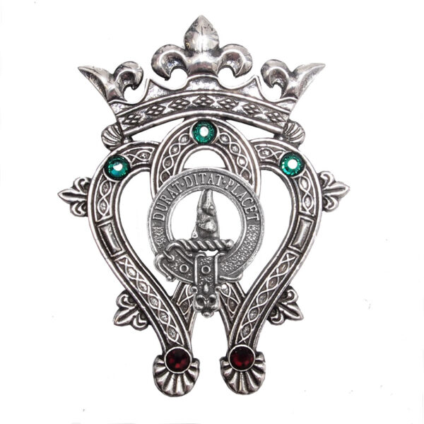 Luckenbooth clan crest brooch detail