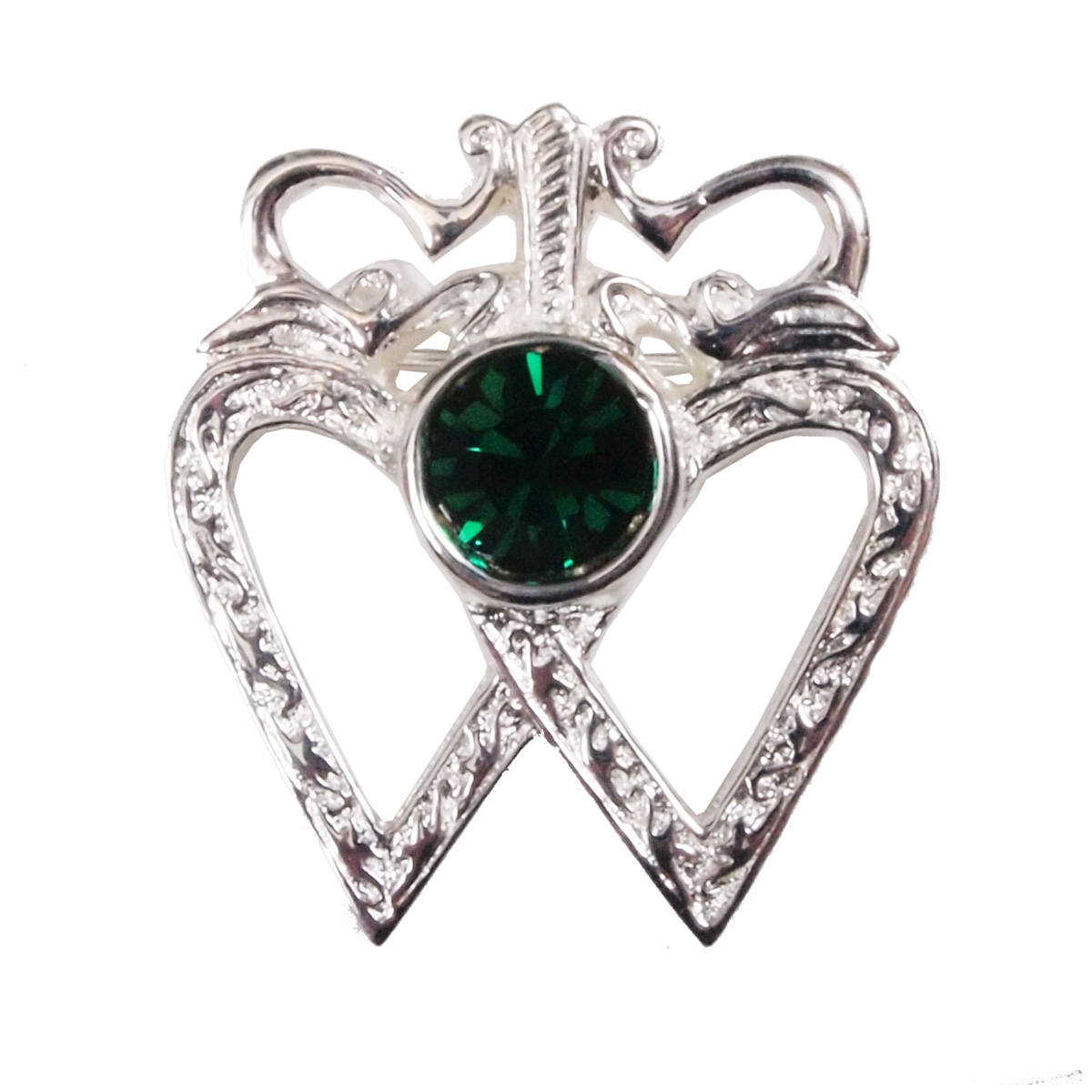 Patterned Luckenbooth brooch with polished finish