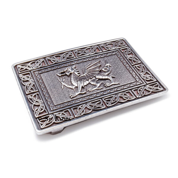 Welsh Dragon belt buckle side view