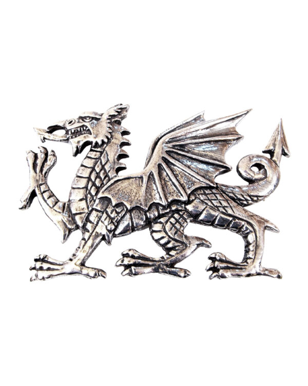 Welsh dragon plaid brooch