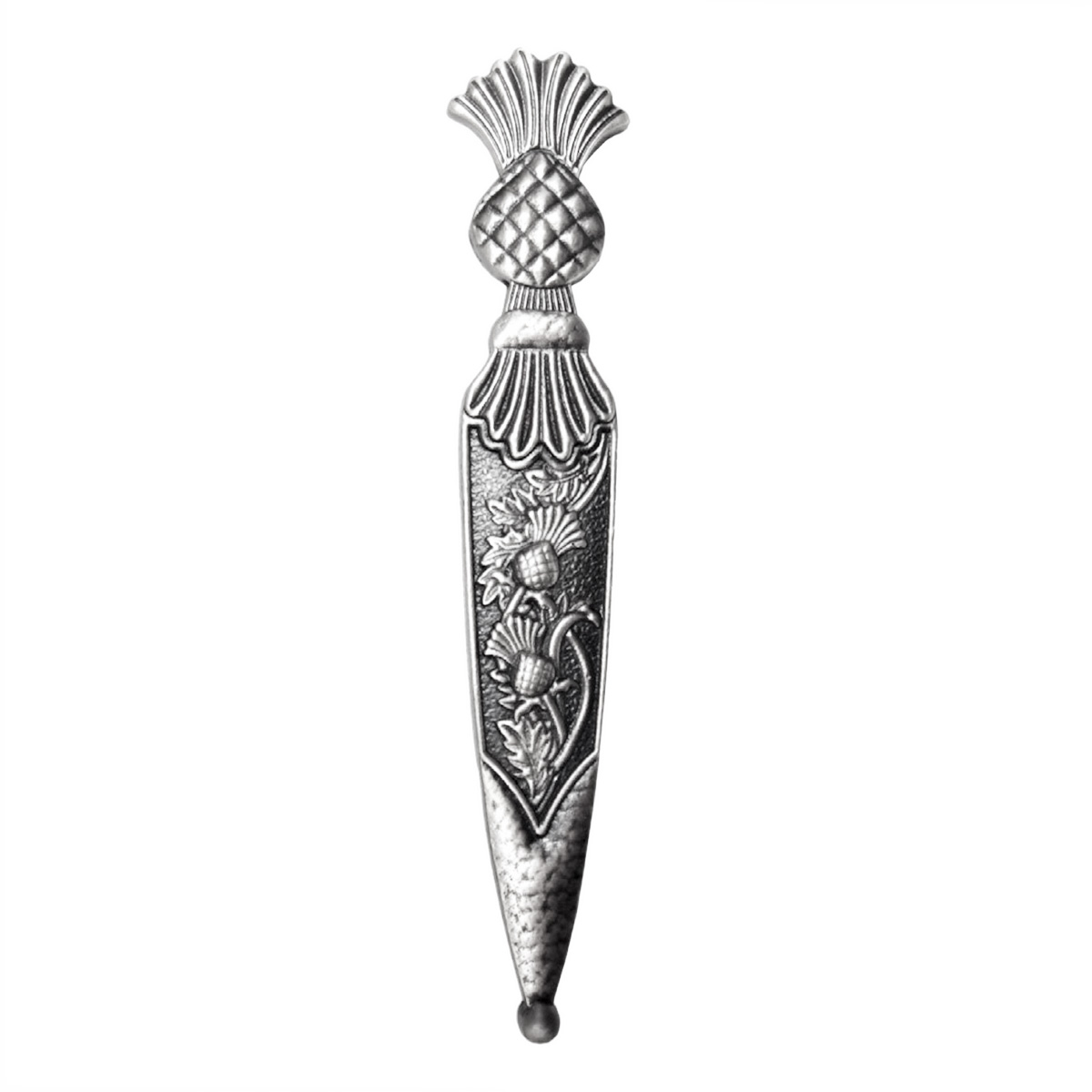 Caledonia thistle kilt pin, square product view