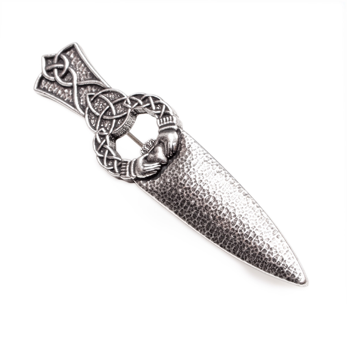 Claddagh Knot kilt pin, square product view