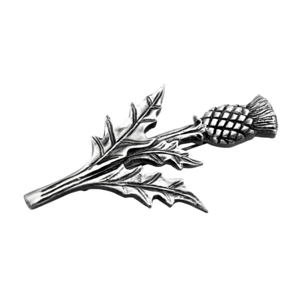 Flower of Scotland thistle kilt pin, square product view