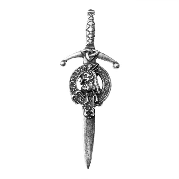 Bagpiper crest kilt pin, square product view