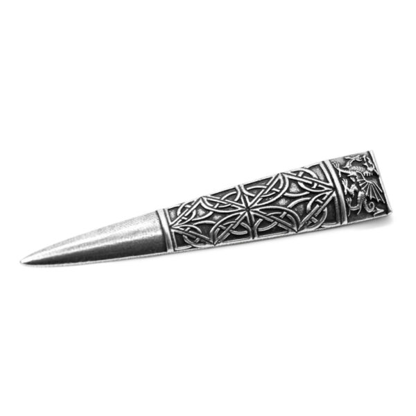 Welsh dragon's tooth kilt pin, square product view