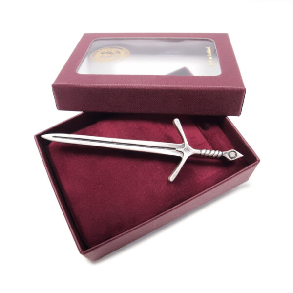 West Highland battle sword kilt pin, square product view