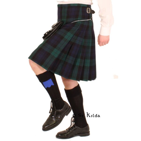4–5 Yard Top-Stitch Kilt Detail 4-5 yard top stitch tartan kilt, pleating detail