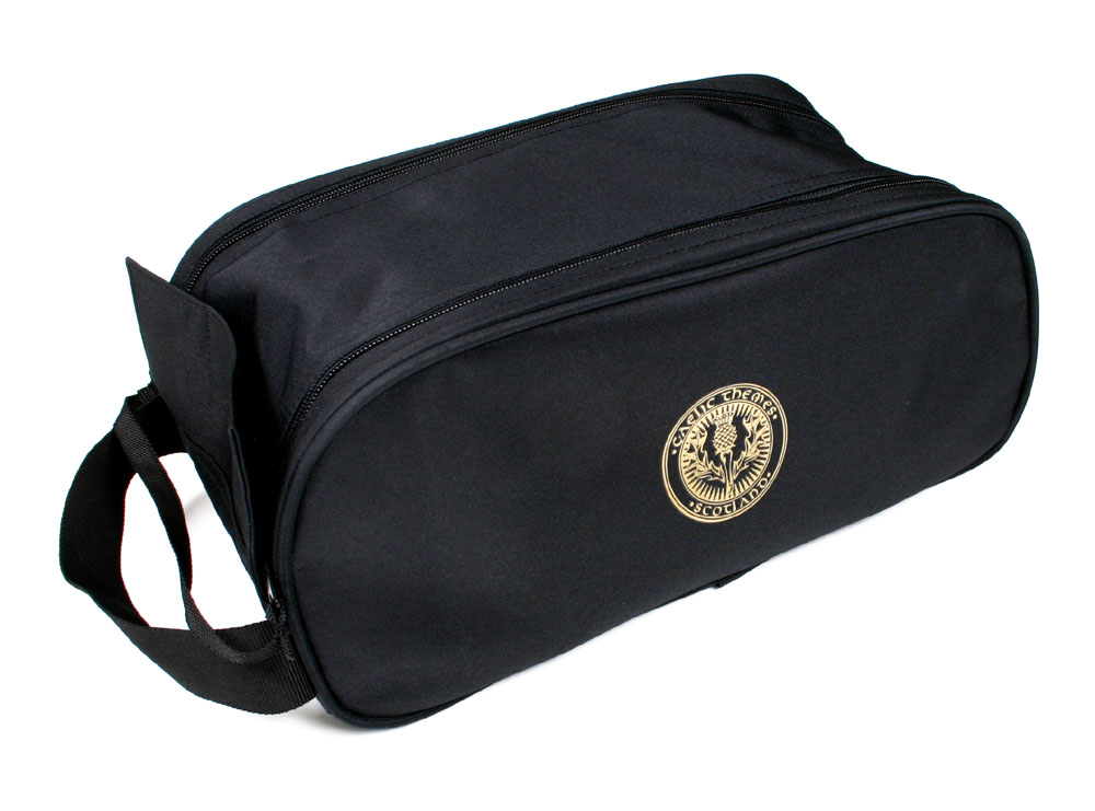 Black Ghillie brogue shoe bag