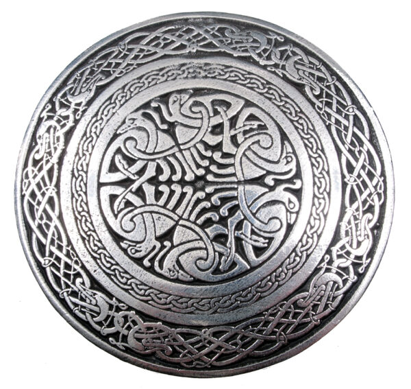 Celtic Bird circular belt buckle detail view 1