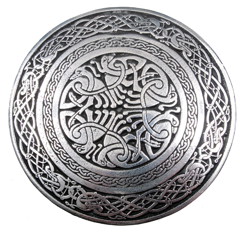 Celtic Bird circular belt buckle detail view 1