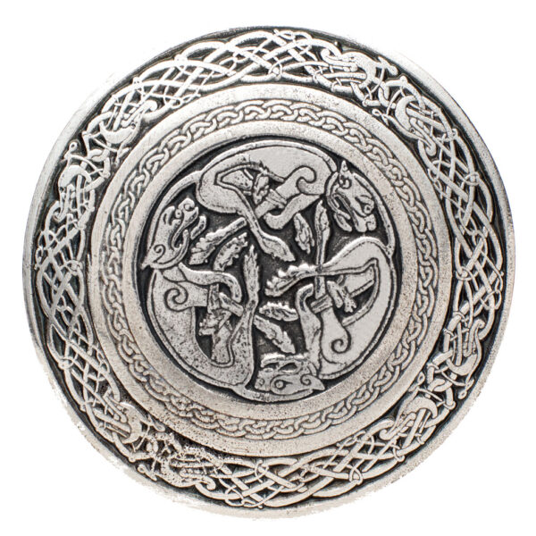 Celtic Dog Circular Belt Buckle