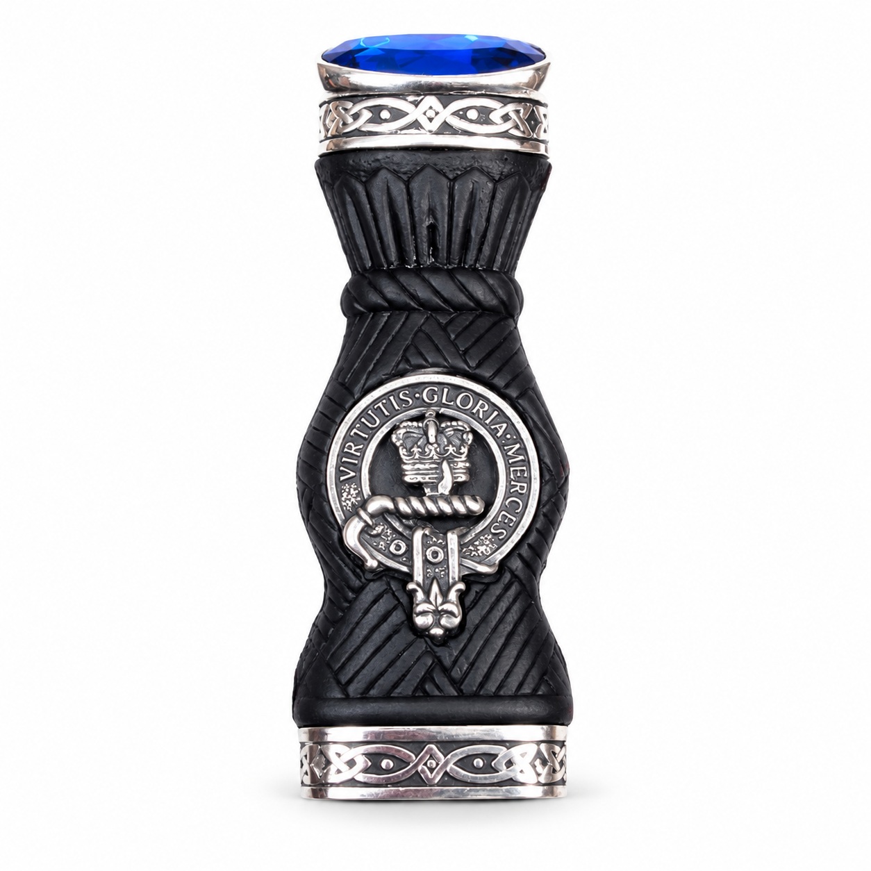 Clan Crest Sgian Dubh metalwork detail