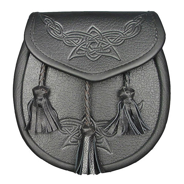 Black Celtic Wing Day Sporran
