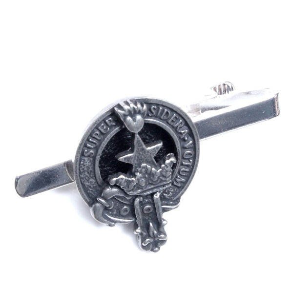 Clan crest tie clip, example Rattray crest configuration