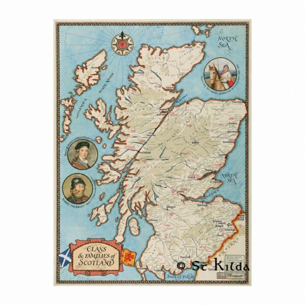 Clan Map of Scotland by Gill Humphreys