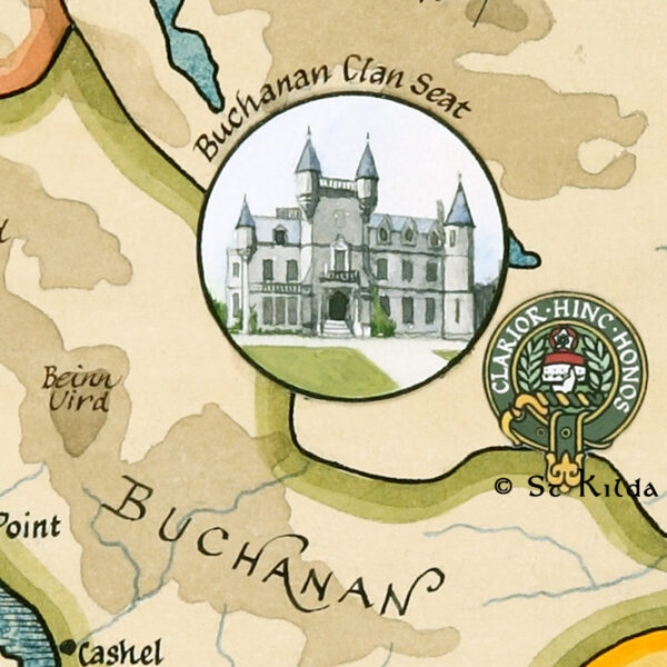 F-MAP04A Loch Lomond Detail Loch Lomond map detail