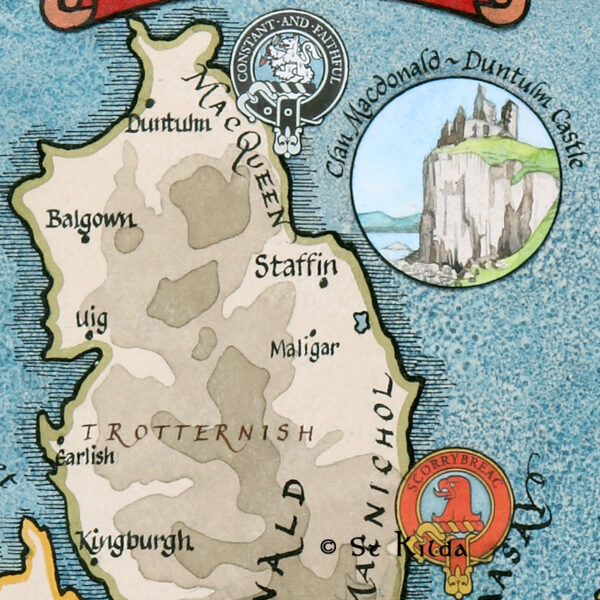 F-MAP05A Isle of Skye Detail Isle of Skye clan map detail