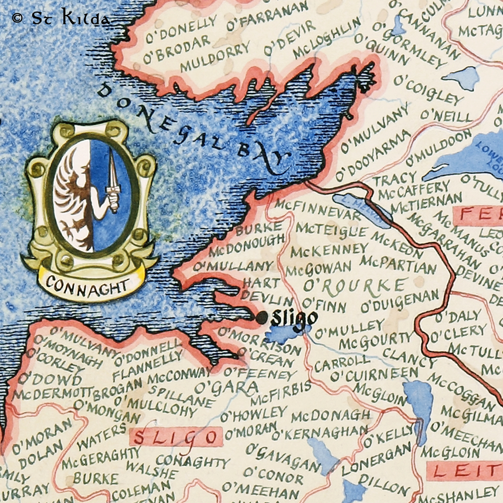 Clan Map of Ireland detail