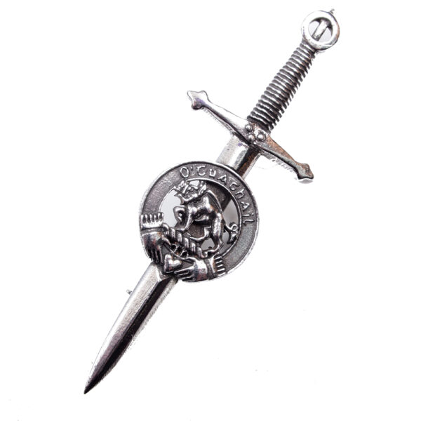 Irish family crest kilt pin, example O'Toole crest