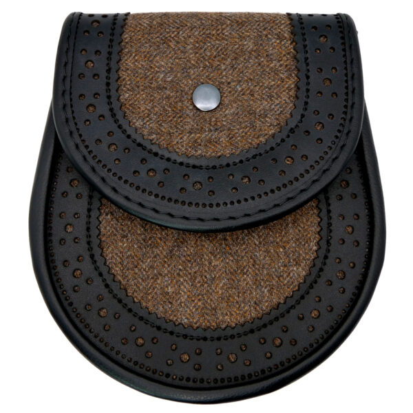 Tweed Brogued Day Sporran